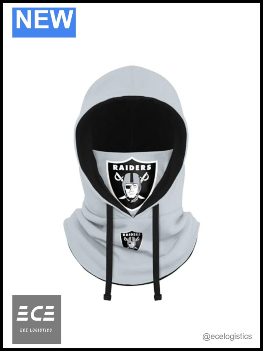 NFL Team Logo Drawstring Winter Cap Hooded Gaiter Balaclava Face Cover